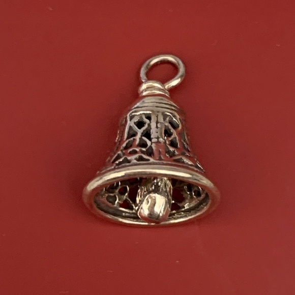 Ornate Bell Working Clacker Vintage Sterling Silver Jewelry Charm #collector - Picture 4 of 4